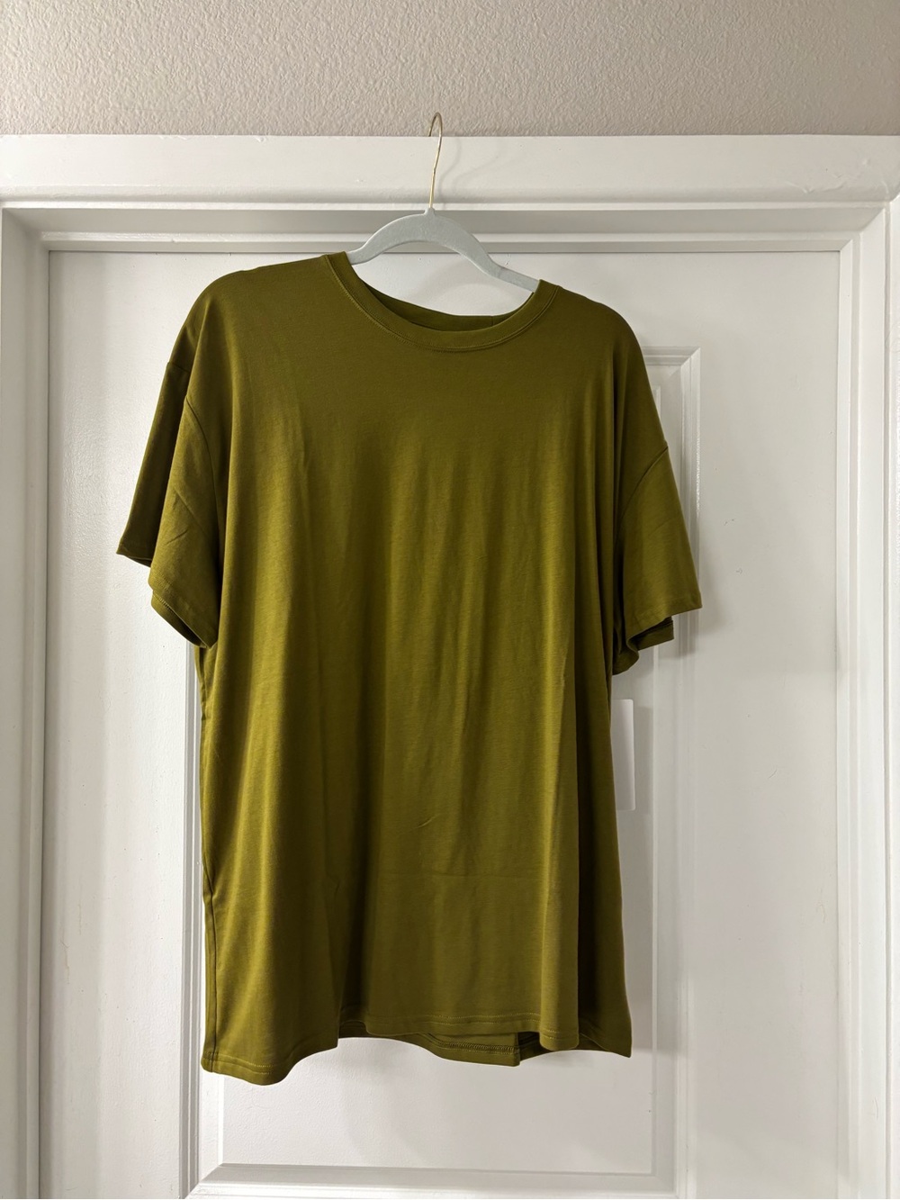 Athleta Cotton Tee Olive Green